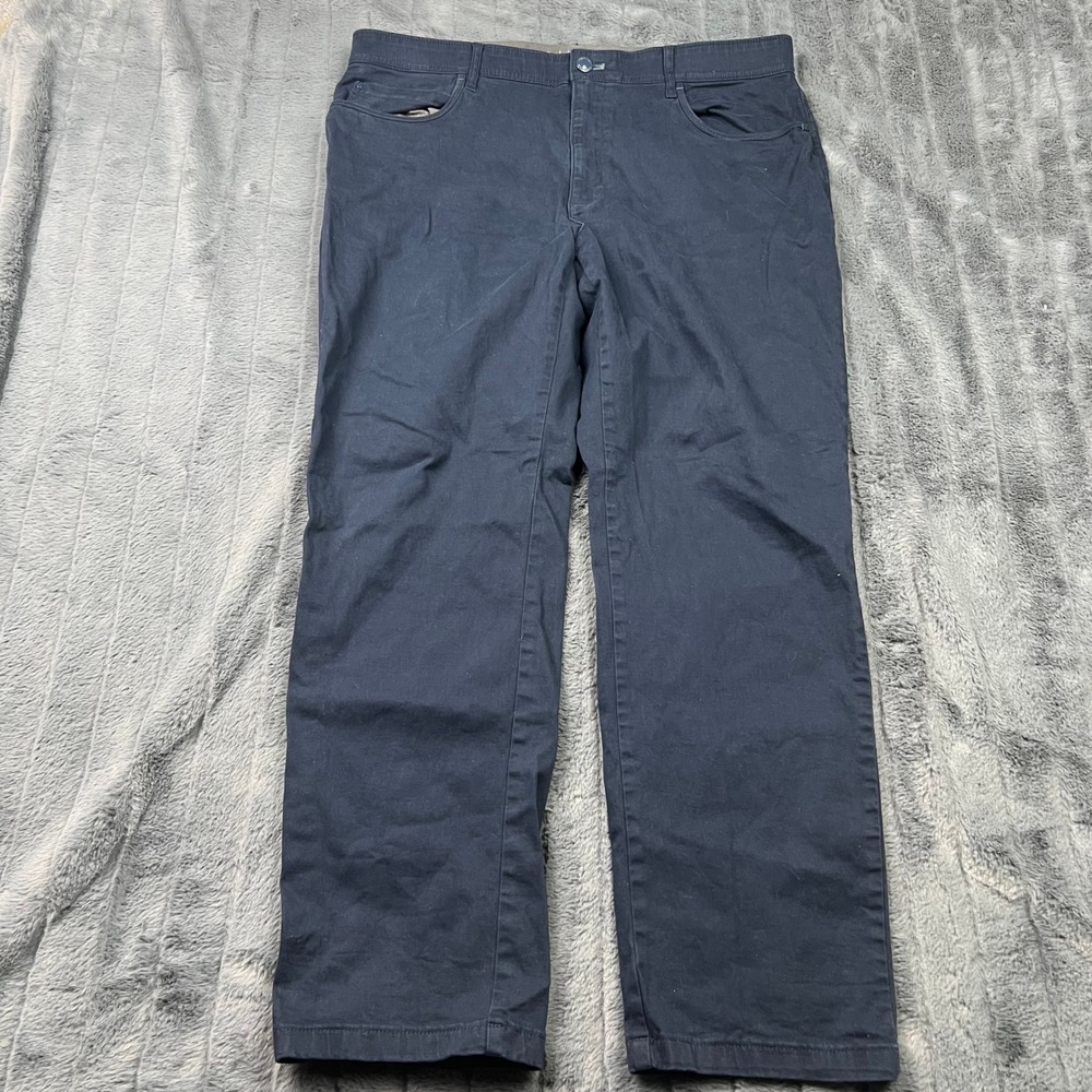 Calvin Klein Mens Infinite Flex Waist Slim Fit Navy Blue Chino Pants 36x30